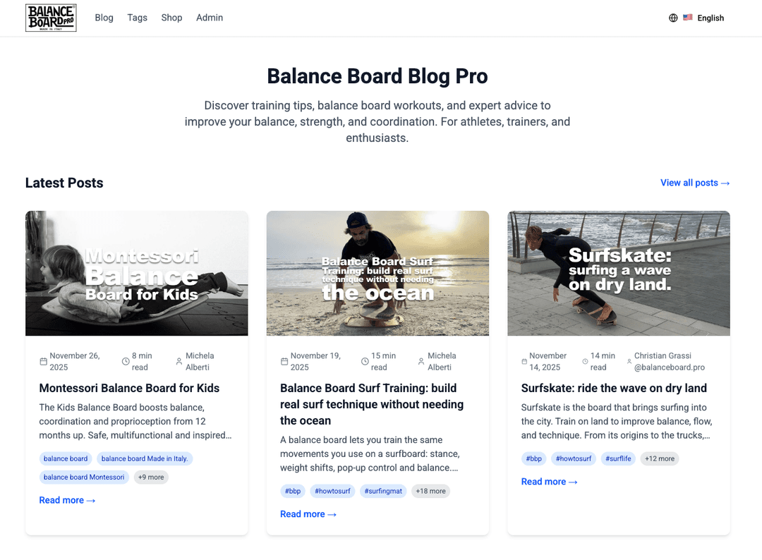 Balance Board Blog Pro